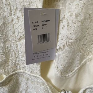 Love Fire Clothing - creamy white colored lace dress
